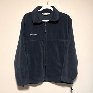 Columbia Zip Up Jacket, Size M, Dark Blue/Grey